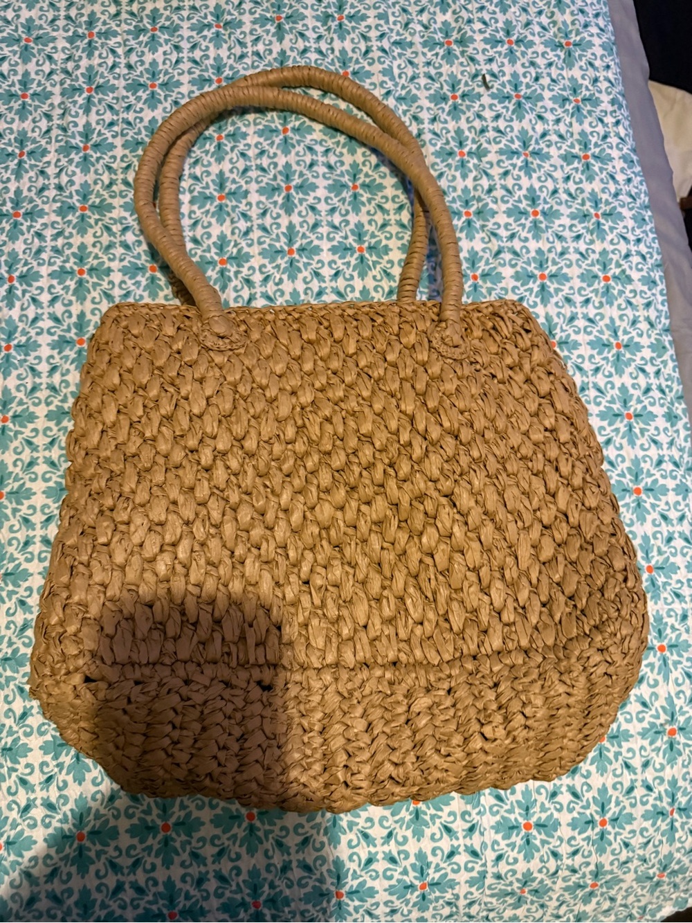 J. Crew Woven Straw Tote in Tan